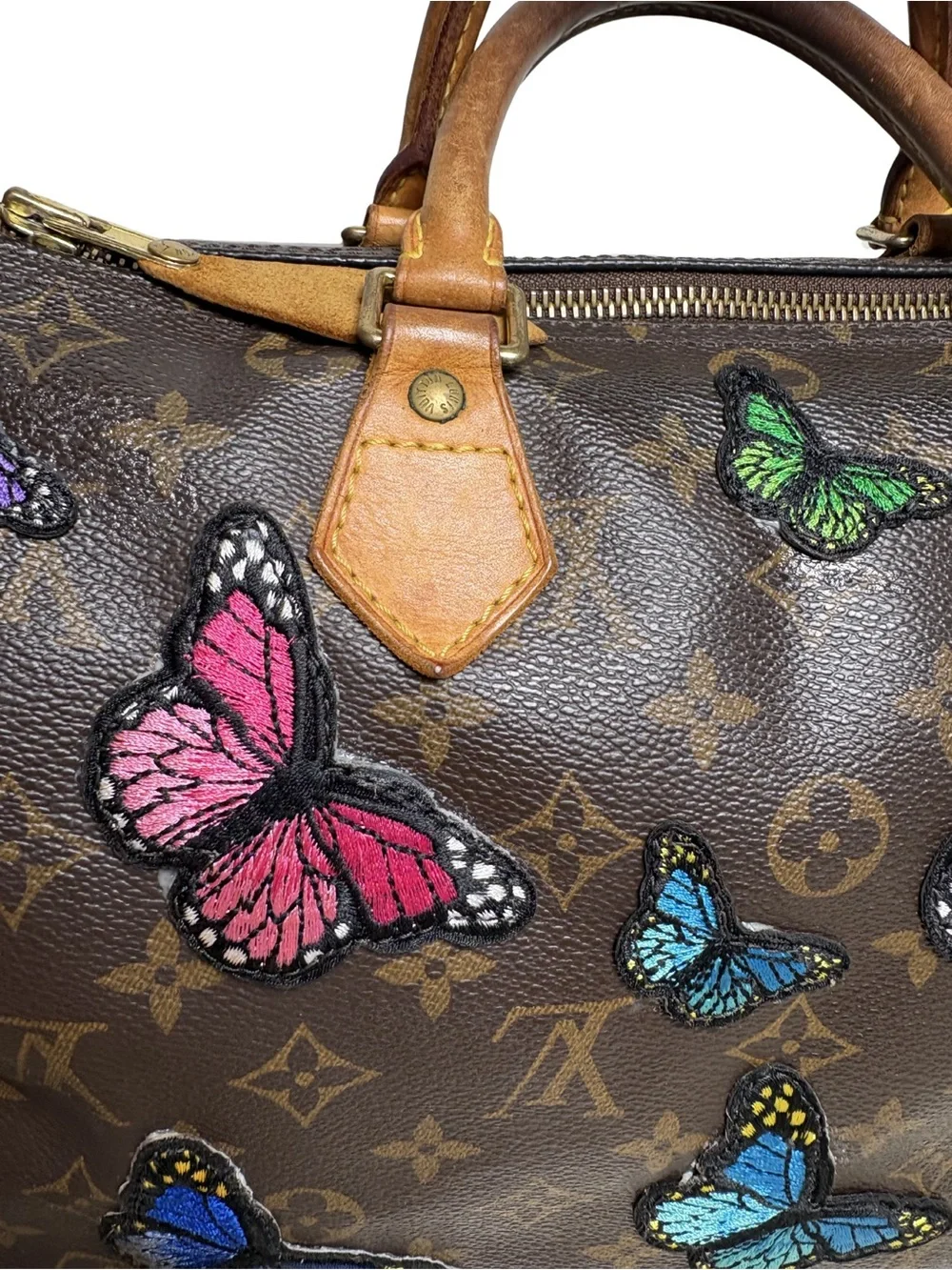 Louis Vuitton Speedy 30 Monogram with Multicolor Butterfly Patches